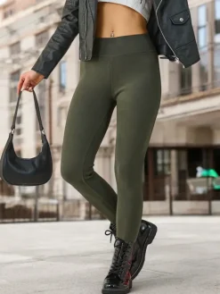 Best Ocieplane bawełniane legginsy damskie Legginsy / Tregginsy