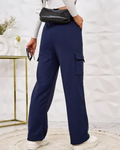 Clearance Ocieplane damskie spodnie typu bojówki Spodnie Cargo