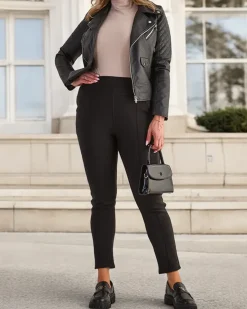 Best Ocieplane damskie spodnie typu tregginsy PLUS SIZE Legginsy / Tregginsy|Plus Size