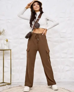 New Ocieplane damskie spodnie typu bojówki Spodnie Cargo