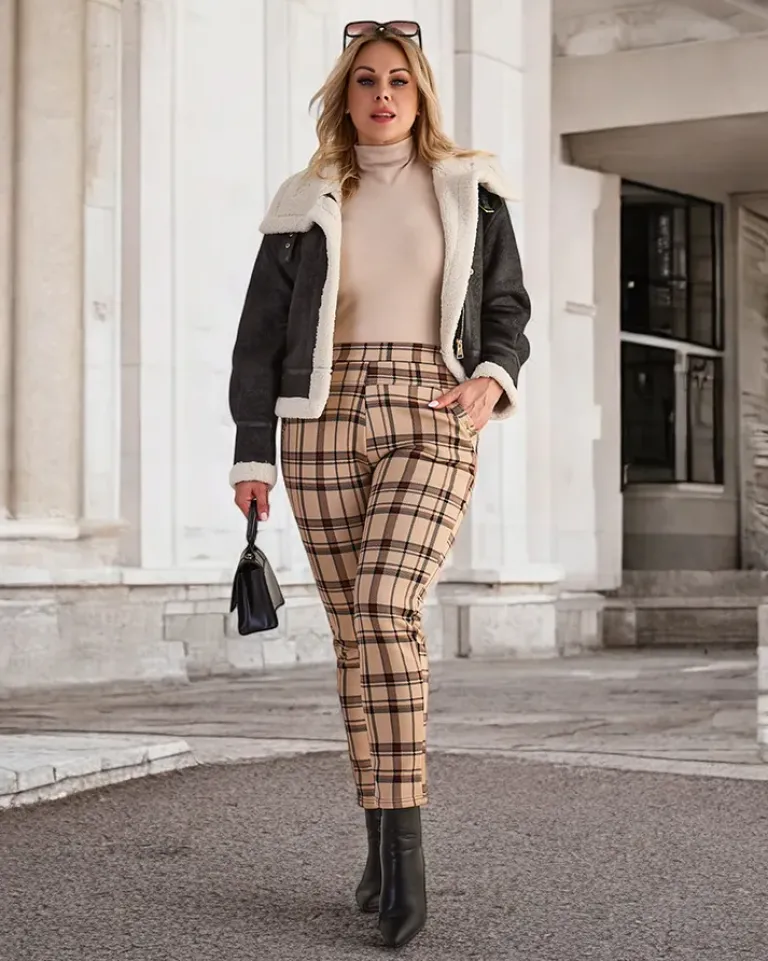 Best Ocieplane damskie spodnie typu tregginsy PLUS SIZE Legginsy / Tregginsy|Plus Size