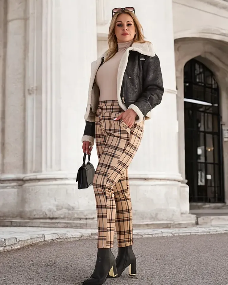 Best Ocieplane damskie spodnie typu tregginsy PLUS SIZE Legginsy / Tregginsy|Plus Size