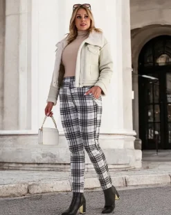 Best Ocieplane damskie spodnie typu tregginsy PLUS SIZE Legginsy / Tregginsy|Plus Size