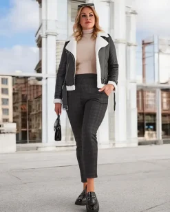 New Ocieplane damskie spodnie typu tregginsy PLUS SIZE Legginsy / Tregginsy|Plus Size