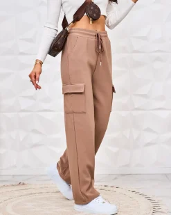 New Ocieplane damskie spodnie typu bojówki Spodnie Cargo