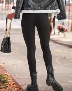 Sale Ocieplane legginsy damskie Spodnie Materiałowe|Legginsy / Tregginsy