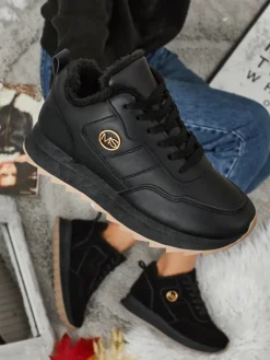 Clearance Ocieplane sneakersy damskie z futerkiem Casot Damskie Ocieplane|Sneakersy