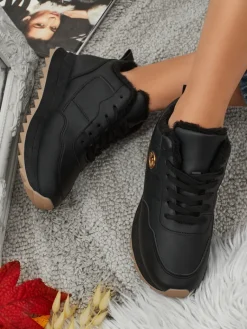 Clearance Ocieplane sneakersy damskie z futerkiem Casot Damskie Ocieplane|Sneakersy