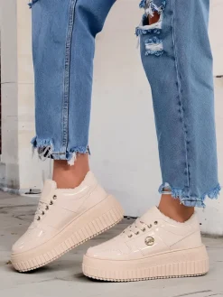 Best Ocieplane sneakersy damskie z futerkiem Rozit Damskie Ocieplane|Sneakersy