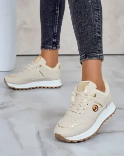 New Ocieplane sneakersy damskie z futerkiem Boris Damskie Ocieplane|Sneakersy