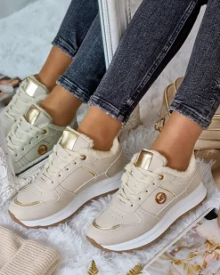 New Ocieplane sneakersy damskie z futerkiem Boris Damskie Ocieplane|Sneakersy