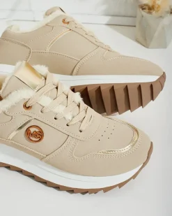 New Ocieplane sneakersy damskie z futerkiem Boris Damskie Ocieplane|Sneakersy