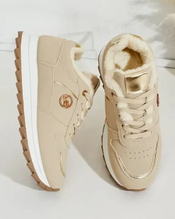 New Ocieplane sneakersy damskie z futerkiem Boris Damskie Ocieplane|Sneakersy