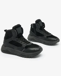 New Ocieplane sneakersy damskie z futerkiem Retodaf Damskie Trapery|Ocieplane