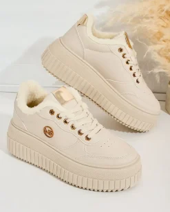 Hot Ocieplane sneakersy damskie z futerkiem Sofi Damskie Ocieplane|Sneakersy