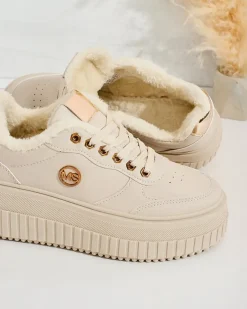 Hot Ocieplane sneakersy damskie z futerkiem Sofi Damskie Ocieplane|Sneakersy