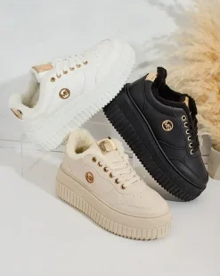 Hot Ocieplane sneakersy damskie z futerkiem Sofi Damskie Ocieplane|Sneakersy