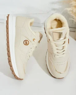 Sale Ocieplane sneakersy damskie z futerkiem Boris Damskie Ocieplane|Sneakersy