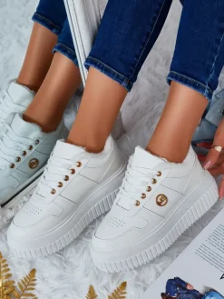 New Ocieplane sneakersy damskie z futerkiem Rozit Damskie Ocieplane|Sneakersy