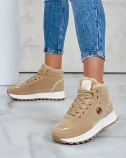 Best Ocieplane sneakersy damskie z futerkiem Casill Damskie Ocieplane|Sneakersy