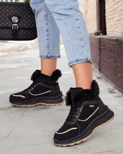 Discount Ocieplane sneakersy damskie z futerkiem Mofell Damskie Ocieplane|Sneakersy