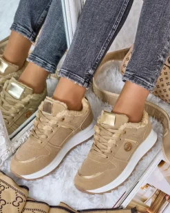 Clearance Ocieplane sneakersy damskie z futerkiem Boris Damskie Ocieplane|Sneakersy