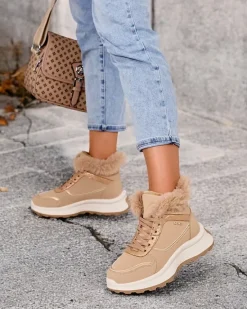 New Ocieplane sneakersy damskie z futerkiem Mofell Damskie Ocieplane|Sneakersy