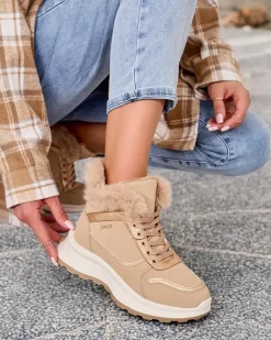 New Ocieplane sneakersy damskie z futerkiem Mofell Damskie Ocieplane|Sneakersy