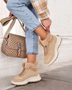 New Ocieplane sneakersy damskie z futerkiem Mofell Damskie Ocieplane|Sneakersy