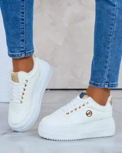 Clearance Ocieplane sneakersy damskie z futerkiem Sofi Damskie Ocieplane|Sneakersy