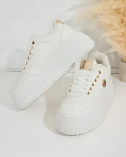 Clearance Ocieplane sneakersy damskie z futerkiem Sofi Damskie Ocieplane|Sneakersy