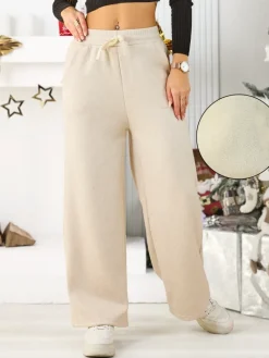 Discount Ocieplane spodnie dresowe damskie Spodnie Dresowe