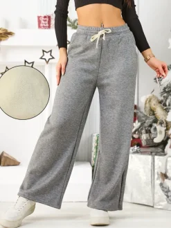 New Ocieplane spodnie dresowe damskie Spodnie Dresowe