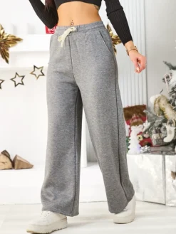 New Ocieplane spodnie dresowe damskie Spodnie Dresowe