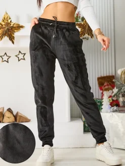 Online Ocieplane spodnie dresowe damskie Spodnie Dresowe