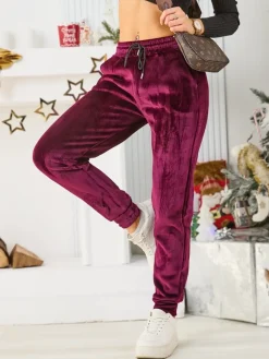 Discount Ocieplane spodnie dresowe damskie Spodnie Dresowe