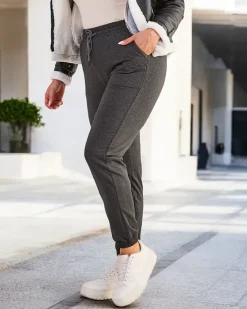 Online Ocieplane spodnie dresowe damskie PLUS SIZE Spodnie Dresowe|Plus Size