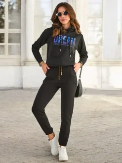 Hot Ocieplane spodnie dresowe damskie Spodnie Dresowe