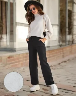 Online Ocieplane spodnie dresowe damskie Spodnie Dresowe