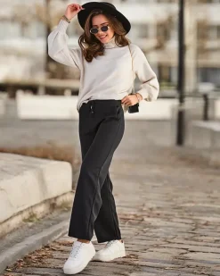 Online Ocieplane spodnie dresowe damskie Spodnie Dresowe