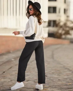 Online Ocieplane spodnie dresowe damskie Spodnie Dresowe