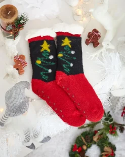 Discount Ocieplane świąteczne damskie skarpetki Skarpetki