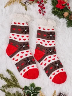 Hot Ocieplane świąteczne damskie skarpetki Skarpetki