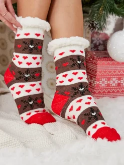 Hot Ocieplane świąteczne damskie skarpetki Skarpetki