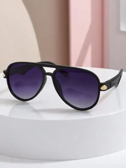Outlet Okulary przeciwsłoneczne z ozdobnymi nausznikami Shadow Aviator Damskie Okulary Przeciwsłoneczne