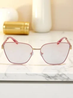 Sale Okulary przeciwsłoneczne w kwadracie lekko przyciemnione Olattes Damskie Okulary Przeciwsłoneczne