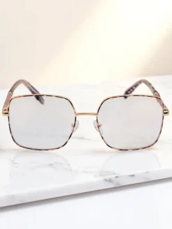 Best Okulary przeciwsłoneczne w kwadracie lekko przyciemnione Lolla Style Damskie Okulary Przeciwsłoneczne