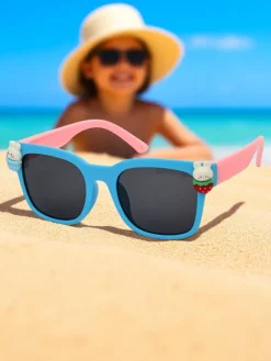 New Okulary przeciwsłoneczne dziecięce z ozdobami Sunny Sparkle Chłopięce|Dziewczęce