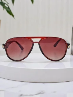 Best Okulary przeciwsłoneczne z ozdobnymi nausznikami Shadow Aviator Damskie Okulary Przeciwsłoneczne