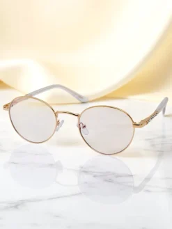 New Okulary przeciwsłoneczne okrągłe lekko przyciemnione Felinea Damskie Okulary Przeciwsłoneczne